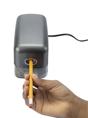 School Smart Electric Pencil Sharpener, 5-1/2 x 3-3/4 x 7-3/4 Inches