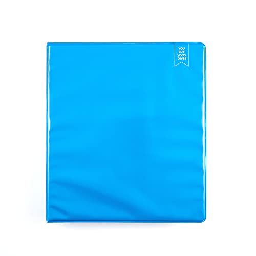 Yoobi 3 Ring Blue Binder - 1 Inch Binder with Round D Rings and 2 Pockets, Durable, PVC-Free Organizer with 275 Sheets Capacity, FSC Certified Packaging and Paper - color: Blue, size: 1 Inch, style: Binder