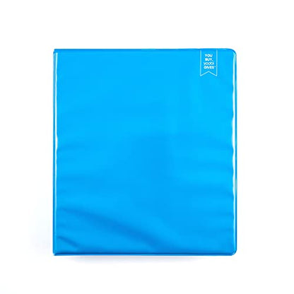 Yoobi 3 Ring Blue Binder - 1 Inch Binder with Round D Rings and 2 Pockets, Durable, PVC-Free Organizer with 275 Sheets Capacity, FSC Certified Packaging and Paper - color: Blue, size: 1 Inch, style: Binder
