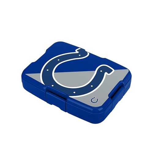 FOCO NFL Unisex-Adult Officially Licensed 2-Tone Big Logo Team Color Football Leak Proof 5 Compartment Bento Lunch Box - Indianapolis Colts - color: Indianapolis Colts