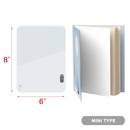 Small Glass Desk Whiteboard Dry-Erase Board with Clock, Small Travel Clock Keychain with Desk Notepad, Time Table Whiteboard for Desk Digital LED Light Display, 8x6 in with Accessories, White - color: White With Clock