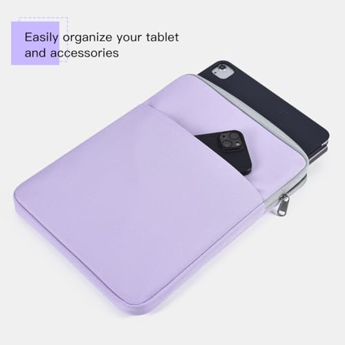 11 Inch iPad Pro Sleeve for iPad Pro M5 M4 & Air M4 M3 M2, iPad A16, Galaxy Tab A9+/ A9+ Plus, Air 5/4/3 Case Bag, Purple - color: Purple, size: 9-11 Inch