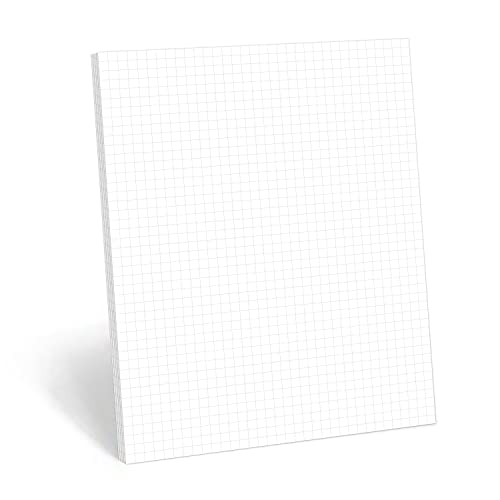 321Done Graph Paper Notepad - Letter Size (8.5x11) 50 Sheets - 0.25 Grid Planning Note Pad - Tear-Off Edge Glued Luxury Smooth Thick Premium Paper - Made in USA - Plain White - color: Graph - 0.25" Large Grids, size: Letter Size (8.5" x 11")