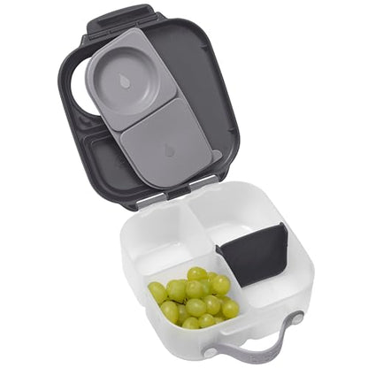 b.box Mini Lunch Box Kids | 4.25 Cup Leak Proof Bento Box for Kids Ages 3+ | 3 Compartment Snack Containers, School Lunch Container, Dishwasher Safe, BPA-Free, PFAS-Free - Graphite - color: Graphite, size: 1-pack
