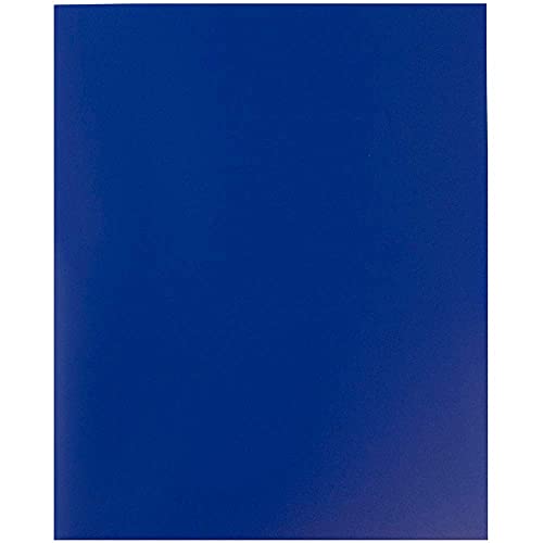 JAM PAPER Plastic 2 Pocket POP Folders - Durable School Folders - Blue - 6/Pack - color: Blue, size: 6 Per Pack