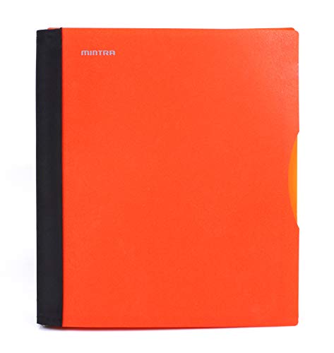 Mintra Office Durable PREMIUM Spiral Notebook, ((Orange, 1 Subject, 8.5in x 11in)), Fabric Covered Coils, No Snags, Removable Adjustable Pocket Dividers, Ruler, Organization, Customizable - color: Orange, size: 1 Subject (8.5in x 11in)