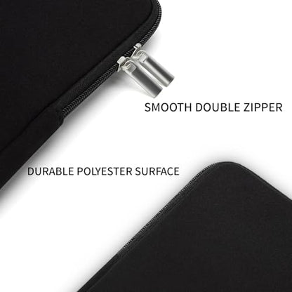 RAINYEAR 14 Inch Laptop Sleeve Protective Case Soft Fluffy Lining Padded Zipper Cover Carrying Bag with Accessories Pouch, Compatible with 14" Notebook Computer Chromebook (Black, Upgraded Version) - color: Black(upgraded Version), size: 14"