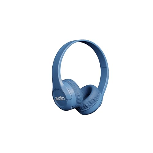 Sudio K1 Kids Wireless Headphones - Safe Volume Limit, Lightweight, Adjustable Fit, Bluetooth 5.0, Long Battery Life, Ideal for Children - Comfortable Over-Ear Design. (Blue)