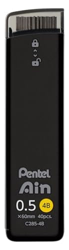 Pentel Ain Lead for 0.5mm 4B C285-4BO Mechanical Pencil Pads