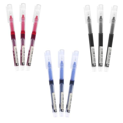 PRETYZOOM 9pcs Quick-drying Gel Ink Pens 0.5mm Fine Point Set for School and Office Use, Smooth Writing Sign Pens for Students and Professionals