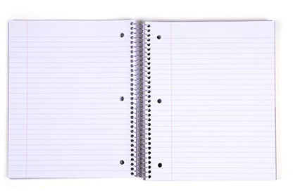 Mintra Office Durable Spiral Notebooks, 5 Subject (Black, Wide Ruled 1pk) - color: Black, size: Wide Ruled 1pk