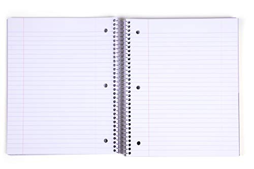 Mintra Office Durable Spiral Notebooks, 5 Subject (Blue, Wide Ruled 1pk) - color: Blue, size: Wide Ruled 1pk