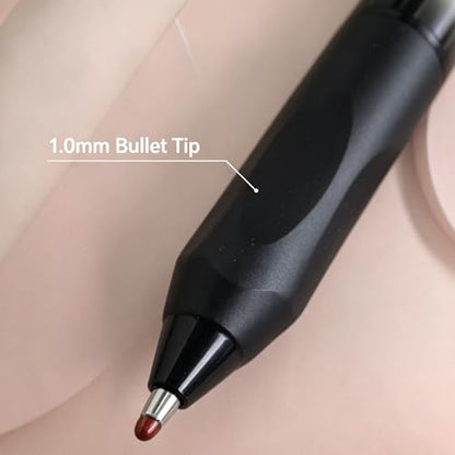 Fengtaiyuan Retractable Gel Pens, 1.0mm Bold Point Quick Dry Black Ink, 18 Pack Gradient Black-White Barrel with Ergonomic Non-Slip Grip, Smooth Writing for Grading Highlighting Signing Office School - color: BlackFRW10P18