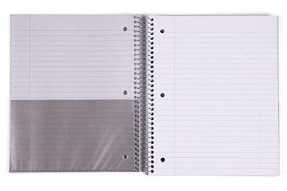 Mintra Office Durable Spiral Notebooks, 5 Subject (Blue, Wide Ruled 1pk) - color: Blue, size: Wide Ruled 1pk