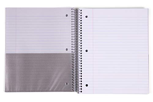 Mintra Office Durable Spiral Notebooks, 5 Subject (Arctic Ice, Wide Ruled 1pk) - color: Arctic Ice, size: Wide Ruled 1pk