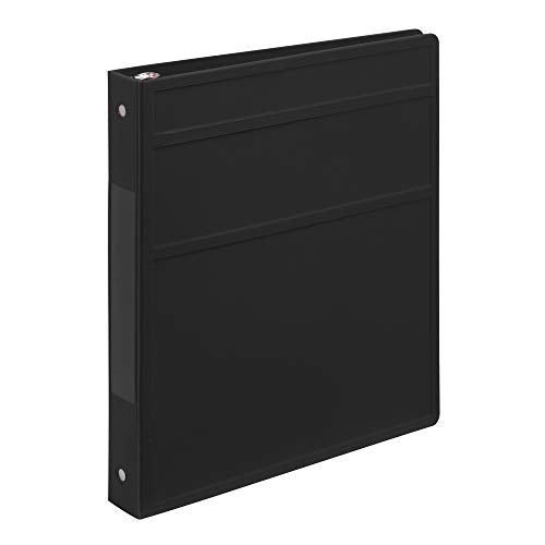 Carstens 1-Inch Heavy Duty 3-Ring Binder - Side Opening, Black, Durable Plastic, Precision No-Gap Rings, Waterproof Cover, No Pockets, Holds 125 US Letter Sheets, BPA-Free, Made in USA (8719-3R) - color: Black, size: Individual