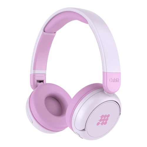 Cubitt Bluetooth Headphones for Kids, Wireless, with Premium Sound Quality, Built in Microphone, 24 Hours Playtime, Study Mode/Volume Limited and AUX Cord for iPad, Tablet, Airplane, Phone, PC - color: Purple