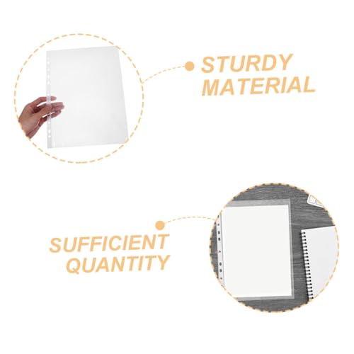 DOITOOL 100pcs Clear Sheet Protectors Heavy Duty Page Sleeves for Binders Document Protectors for Photos Recipes Certificates Material Top Loading Design