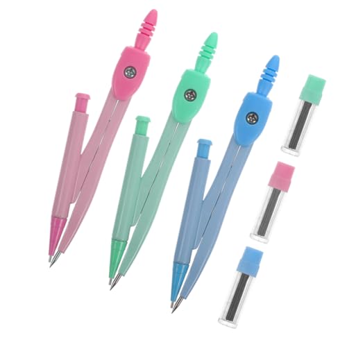 VILLCASE 9sets Portable Geometry Compasses for Students Circle Drawing Tools Accurate Math Drawing Kit for Art Design and Geometry