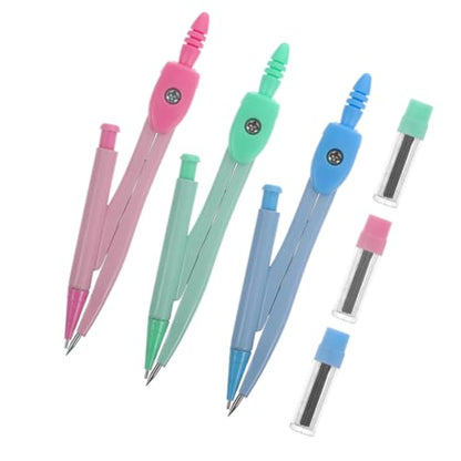 VILLCASE 9sets Portable Geometry Compasses for Students Circle Drawing Tools Accurate Math Drawing Kit for Art Design and Geometry