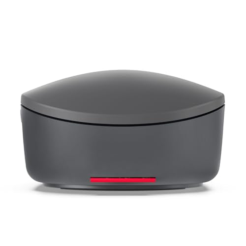 Lenovo Go Multi-Device Wireless Mouse, 2.4GHz Nano USB-C Receiver, Bluetooth, Adjustable DPI, USB-C Rechargeable Battery, Qi Wireless Charging, Ambidextrous, GY51C21211, Grey - color: Grey