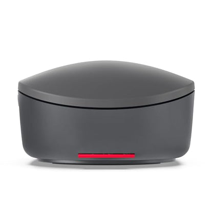 Lenovo Go Multi-Device Wireless Mouse, 2.4GHz Nano USB-C Receiver, Bluetooth, Adjustable DPI, USB-C Rechargeable Battery, Qi Wireless Charging, Ambidextrous, GY51C21211, Grey - color: Grey