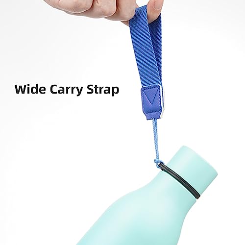 Konokyo Insulated Water Bottle with Strap,18 oz Double Wall Stainless Steel Vacuum Bottles Metal Water Flask,Mint - color: Mint, size: 18 Ounces
