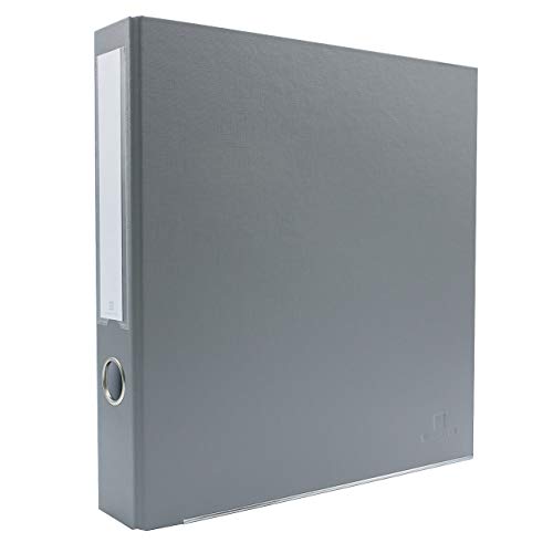 3-Ring Premium Binder - Light Gray, 2" Spine, by Bindertek | 325 Sheet Capacity, 1.25" D-Rings, Linen-Textured Covers, Steel Reinforced Edges, Spine Label Included - color: Light Gray, size: 2" Spine