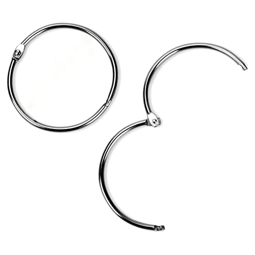 Simetufy 24 Pcs Binder Rings, 3 Inch | Metal Office Shcool Notebook Rings Bluk, Large