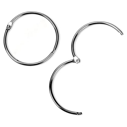 Simetufy 24 Pcs Binder Rings, 3 Inch | Metal Office Shcool Notebook Rings Bluk, Large
