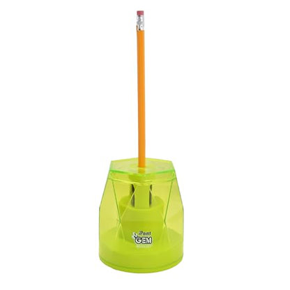 Westcott iPoint® GEM Battery Pencil Sharpener, Neon Green (00577) - color: Neon Green