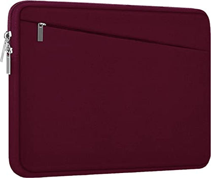 Laptop Sleeve 15.6 inch, Durable Computer Carrying Bag Protective Case Briefcase Handbag with Front Pocket, Slim Laptop Cover for 15.6 Inch HP, Dell, Lenovo, Asus, Notebook, Wine Red - color: Wine Red, size: 15.6 Inch
