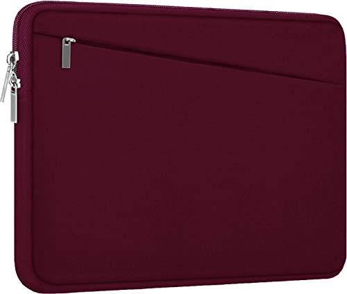 Laptop Sleeve 15.6 inch, Durable Computer Carrying Bag Protective Case Briefcase Handbag with Front Pocket, Slim Laptop Cover for 15.6 Inch HP, Dell, Lenovo, Asus, Notebook, Wine Red - color: Wine Red, size: 15.6 Inch