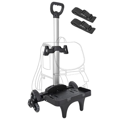 Backpack Trolley with Edge Guard 6-Wheels Rolling Dolly Cart for Backpack,Luggage,Travel Hand Truck - size: 6 Wheels with Edge