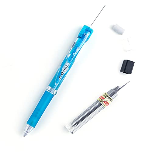 Pentel E-Sharp Mechanical Pencil, 0.50 mm, Sky Blue Barrel, 12- Count (AZ125S) - color: Blue, size: 12 Count (Pack of 1)