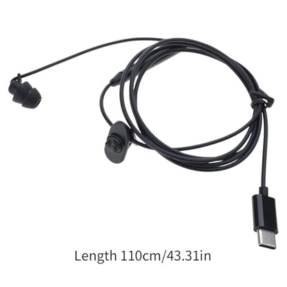 USB Type-C Single-Sided in-line Headset with Microphone, Suitable for Mobile Phones and Computers, Designed for Driving