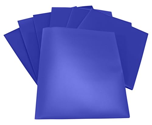 School Smart 2-Pocket Poly Folders, Blue, Pack of 25 - color: Blue, style: No Fasteners