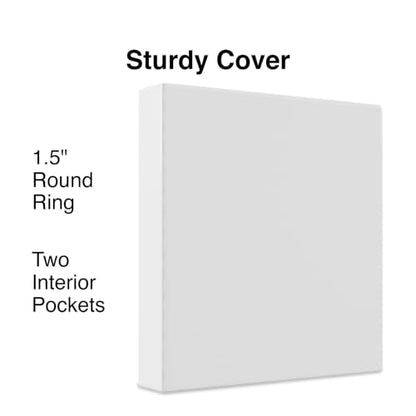 Staples 1 1/2" 3-Ring View Binder, White, 4/Pack - color: White, size: 4 Pack, style: 1.5'' Inch