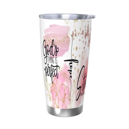 Christian Gifts for Women,Faith Affirmation Stainless Steel Coffee Tumbler Travel Mug Water Bottle for Mom Wife Jesus Religious Gift 20oz - style: Faith