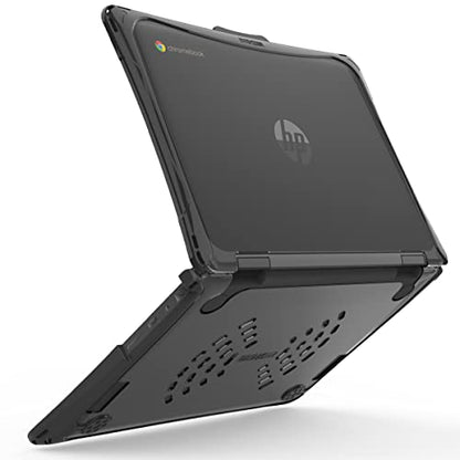 iBenzer Hexpact Case for HP x360 G3 G4 G5 EE Chromebook 11 inch (2 in 1), Heavy Duty Rugged Protective Cover with Screen Lock for K-12 Students, Education, Classrooms, Black, HP11XG5 - size: For HP X360 G3 G4 G5 EE Chromebook 11" (2 in 1)