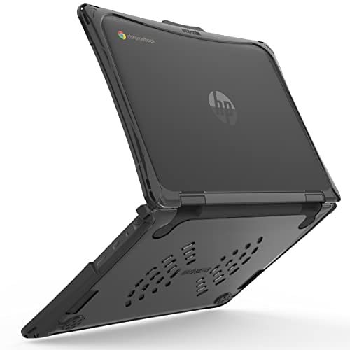 iBenzer Hexpact Case for HP x360 G3 G4 G5 EE Chromebook 11 inch (2 in 1), Heavy Duty Rugged Protective Cover with Screen Lock for K-12 Students, Education, Classrooms, Black, HP11XG5 - size: For HP X360 G3 G4 G5 EE Chromebook 11" (2 in 1)
