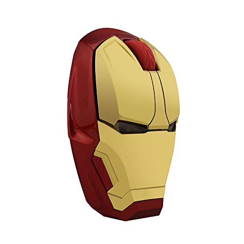Wireless Iron Man Mouse 2.4G Optical Computer Mouse for Desktop Laptop PC Mac (Gold) - color: Gold