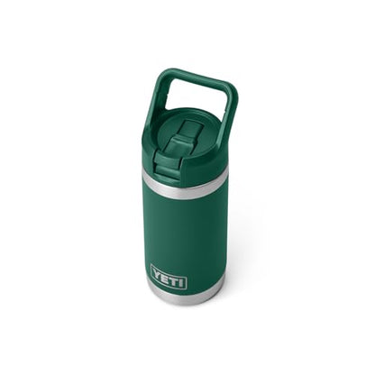 YETI Rambler Jr. 12 oz Kids Bottle, with Straw Cap - color: Black Forest Green
