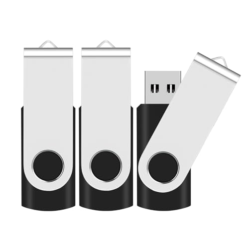 50-Pack of 2GB Bulk Flash Drive EASTBULL FAT32 Thumb Drives Pack (Black) | USB2.0 Metal Thumb Drives Bulk 2G USB Drives Pack with 50 Lanyards for Data Storage - size: 2GB, style: 50-Pack