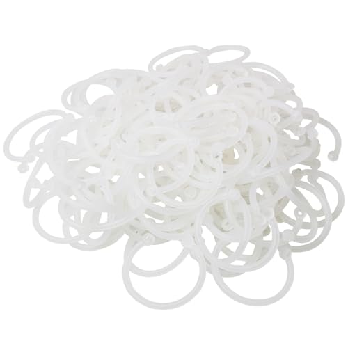 DGZZI 100PCS Staple Ring Album Card Loose-Leaf Buckle 24mm Buckle Binding Ring Notebook Metal Ring for Paper Binding Index Cards Flash Cards Scrapbooking Recipes Menus Albums Storage Keys