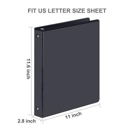 ViVin 2 Inch Binder 3 Ring, Sturdy 2 Inch 3 Ring Binder, 12 Pack, Black | PVC-Free, Fits 400 Sheets of 8.5'' x 11'' Paper, Clear View Cover, 2 Interior Pockets, Office Home School Use - color: Black, size: 2 Inch, style: 12 Pack