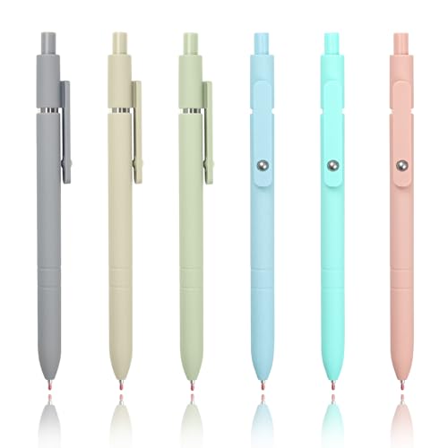 ELANE 6 Pcs Colorful Gel Pens,0.5mm Fine Point Quick Dry Black Ink Pen for Journaling Note Taking Writing, High-End Series Pens for Gifts for Doctor Nurse Teacher Students (Morandi-6PCS) - color: Morandi-6PCS