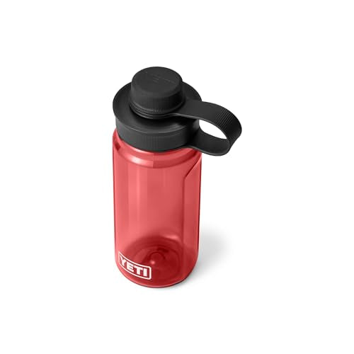 YETI Yonder Water Bottle with Yonder Tether Cap, Lightweight, Leakproof and BPA-Free - color: Rescue Red, size: 20 Ounces