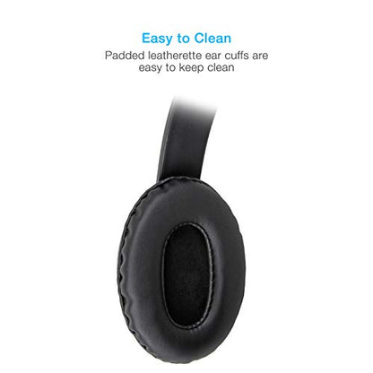 Cyber Acoustics USB-A Stereo Headset (AC-4006-80) - Durable, Crisp, and Clear Communication in K-12 Classrooms or Home, Made with 60 Percent Recycled Plastic - 80 Pack - size: 80 Pack - USBA