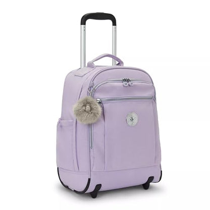 Kipling Women's Gaze Large Rolling Backpack, Durable, Wheeled Backpack with Adjustable Shoulder Straps, Nylon Book Bag - color: Bridal Lavender